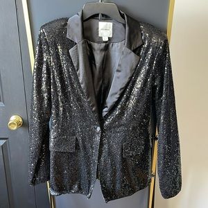 Black Sequin Blazer